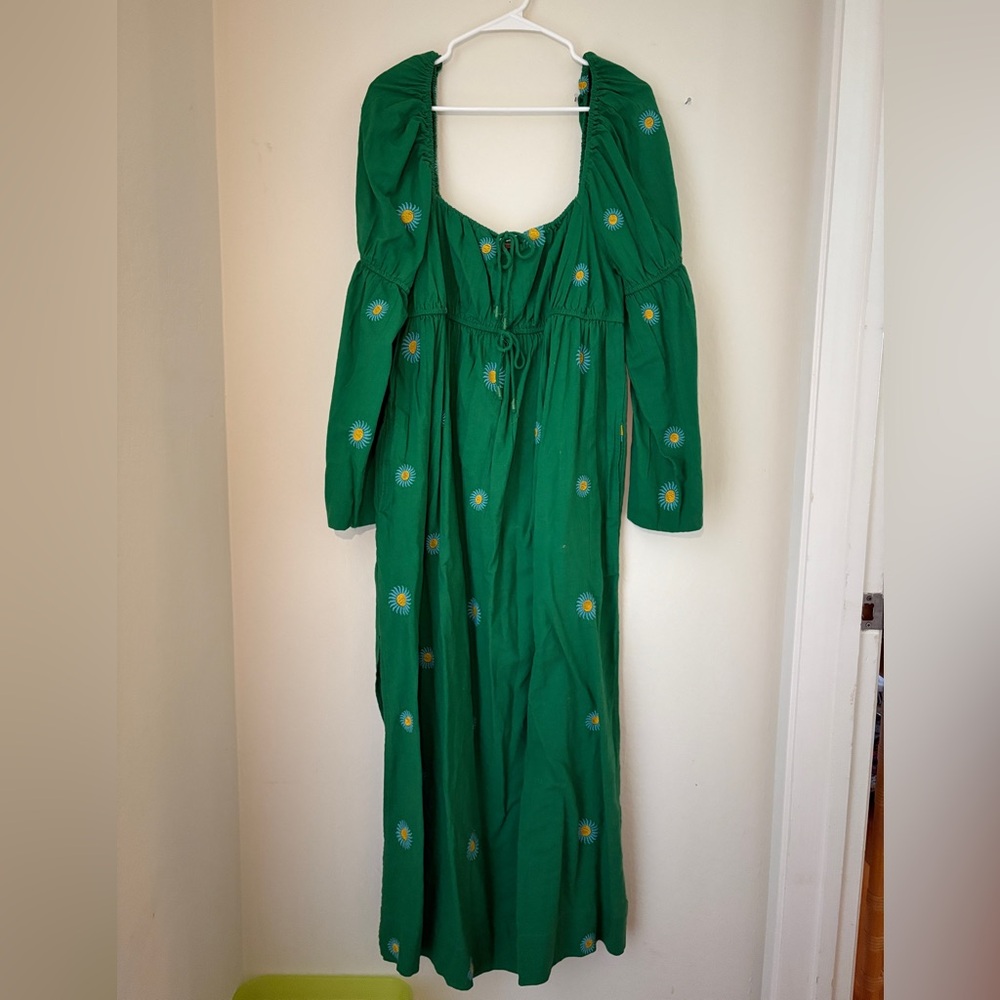 Free People Green with Yellow Floral Embroidery - Picture 8 of 8